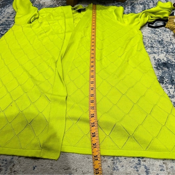 Lane Bryant Green Knit Open-Front Long Sleeve Open Front Cardigan Size 14/16 - Picture 11 of 11